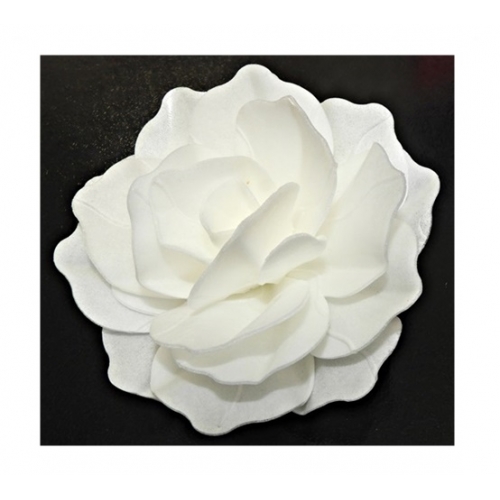 Kwiat waflowy dekoracja tort róża duża biały